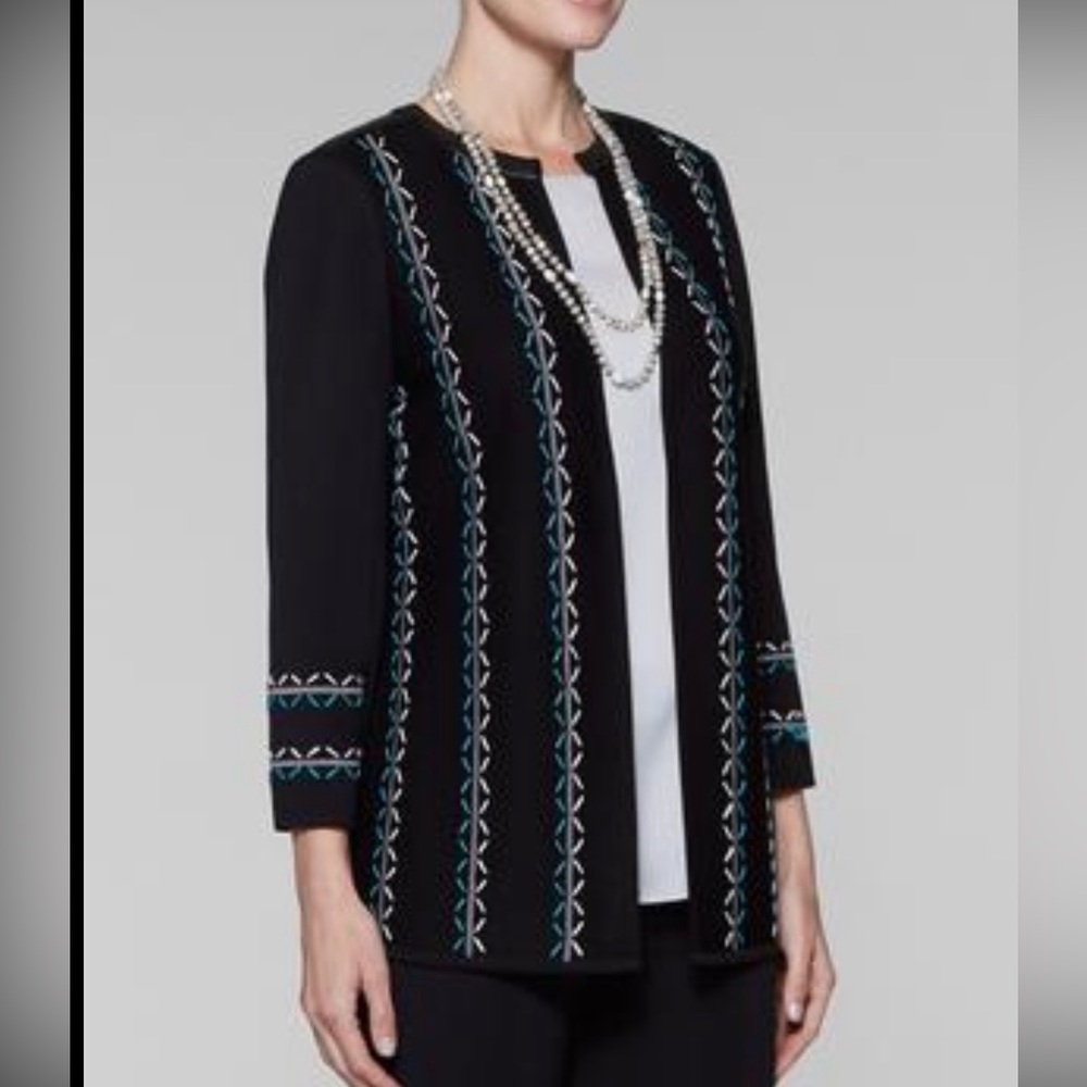 Misook Cross Stitch Trim Jacket (XL)